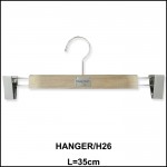 WOODEN HANGER CLOTHES / PENYANGKUT BAJU HANGER KAYU (THICK VERSION) NEW 10 PCS